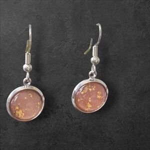 Chic Pink and Gold Accented Earrings